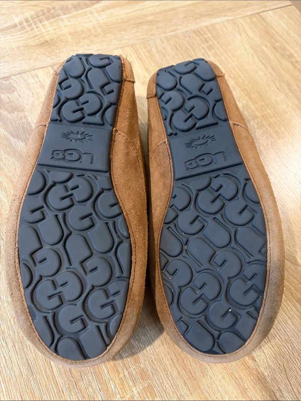 UGG Men's Suede Slip-On Slippers in Chestnut Brown
